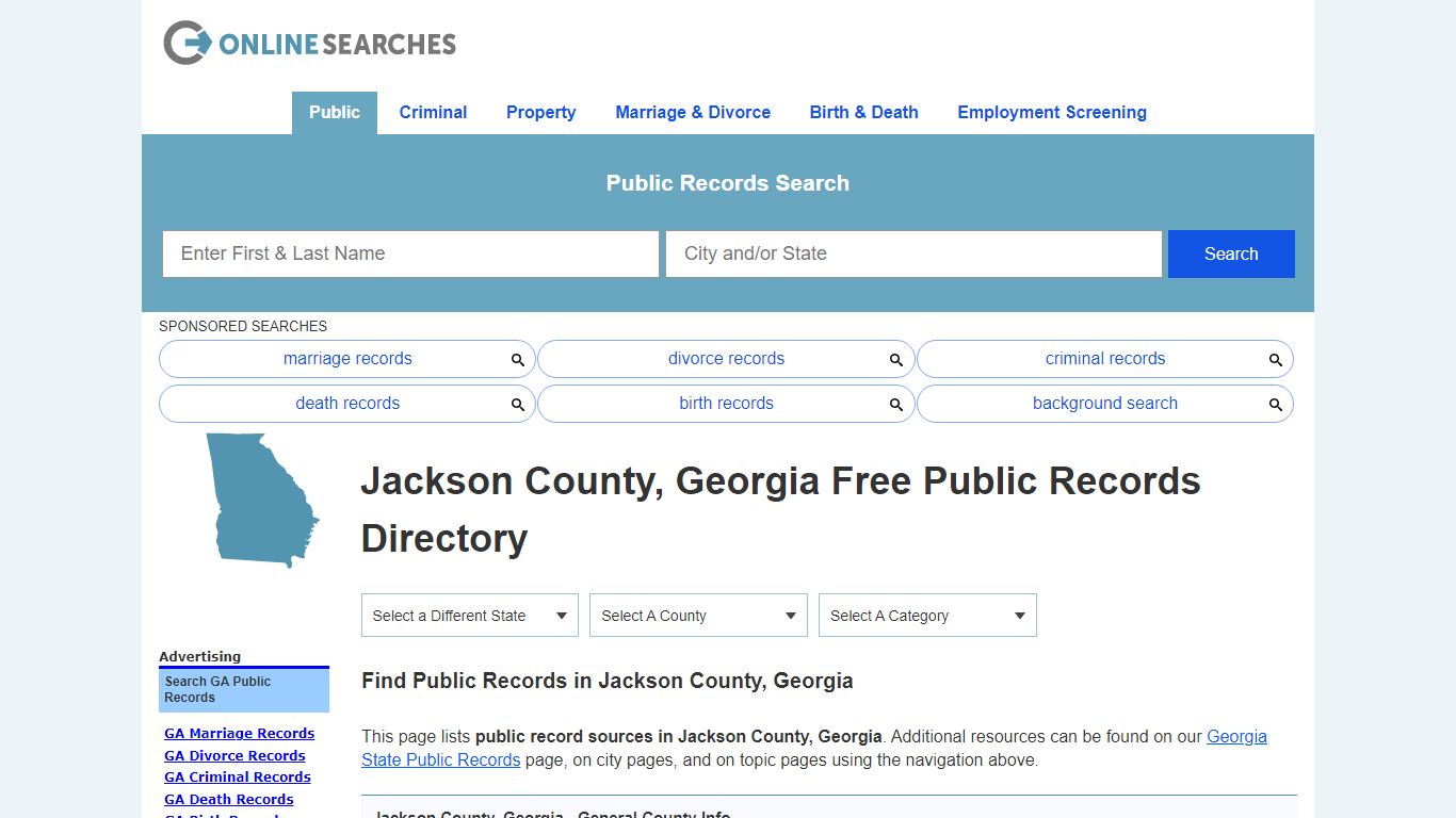 Jackson County, Georgia Public Records Directory