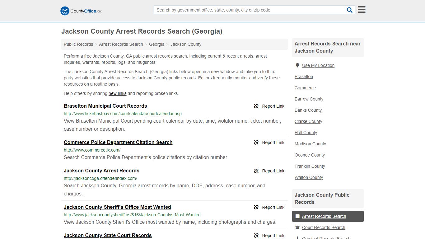 Arrest Records Search - Jackson County, GA (Arrests ...